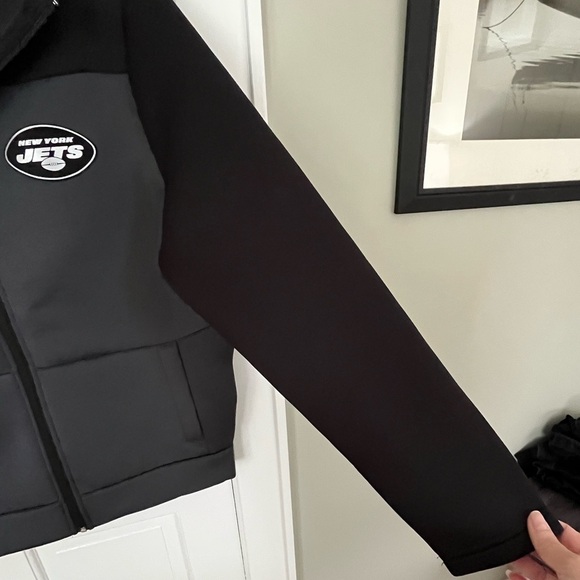 Men's Antigua Charcoal New York Jets Full-Zip Hoodie Large New Activewear - Picture 5 of 14